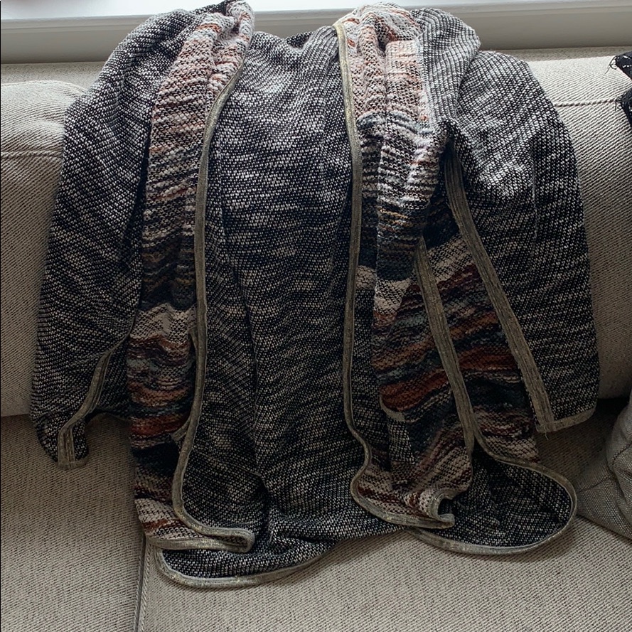 Multicolor Hooded Cardigan
